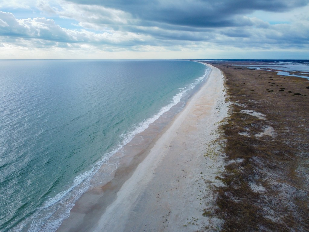 Masonboro Island aerial looking south from north end